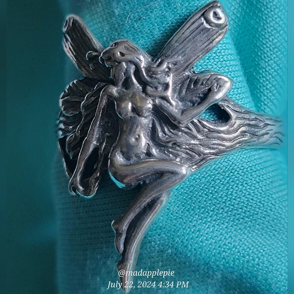 Fay Fairy Sprite Pixie Ring in Sterling Silver Luxury Designer Celebrity #117 - Picture 9 of 10